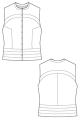 Short Sleeve Gilet Vest Summer Top Sewing Pattern Ralph Pink Patterns