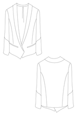 Women's Single Breasted Blazer Suit Jacket Coat Sewing Pattern Ralph Pink Patterns